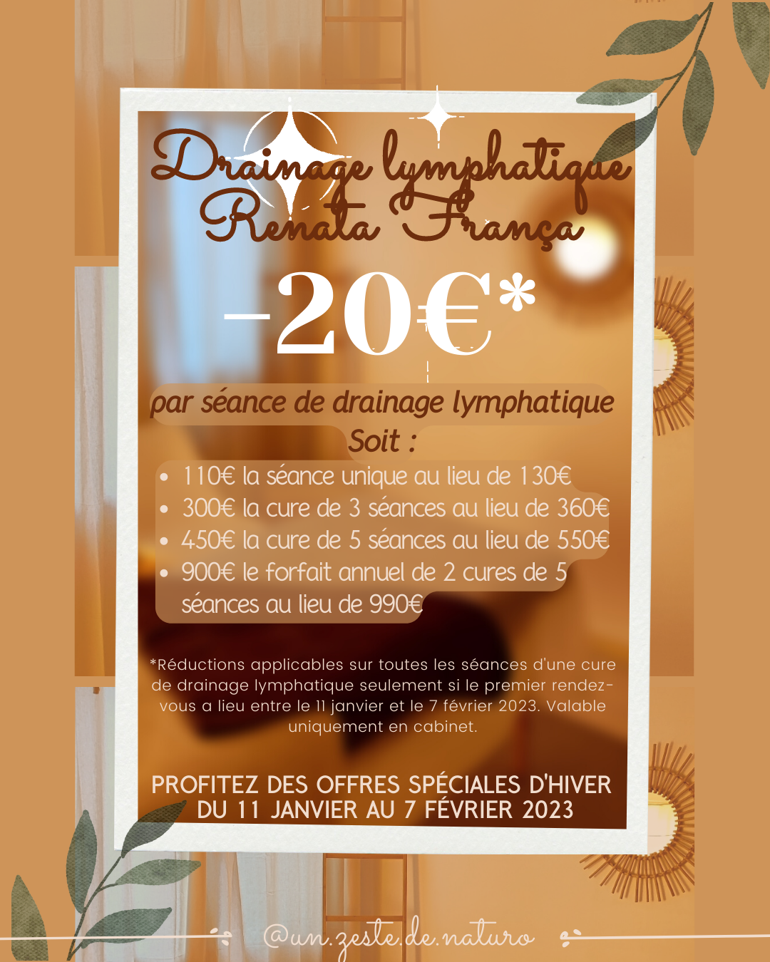 Offre spéciale sur le drainage lymphatique Renata França à Lançon-Provence